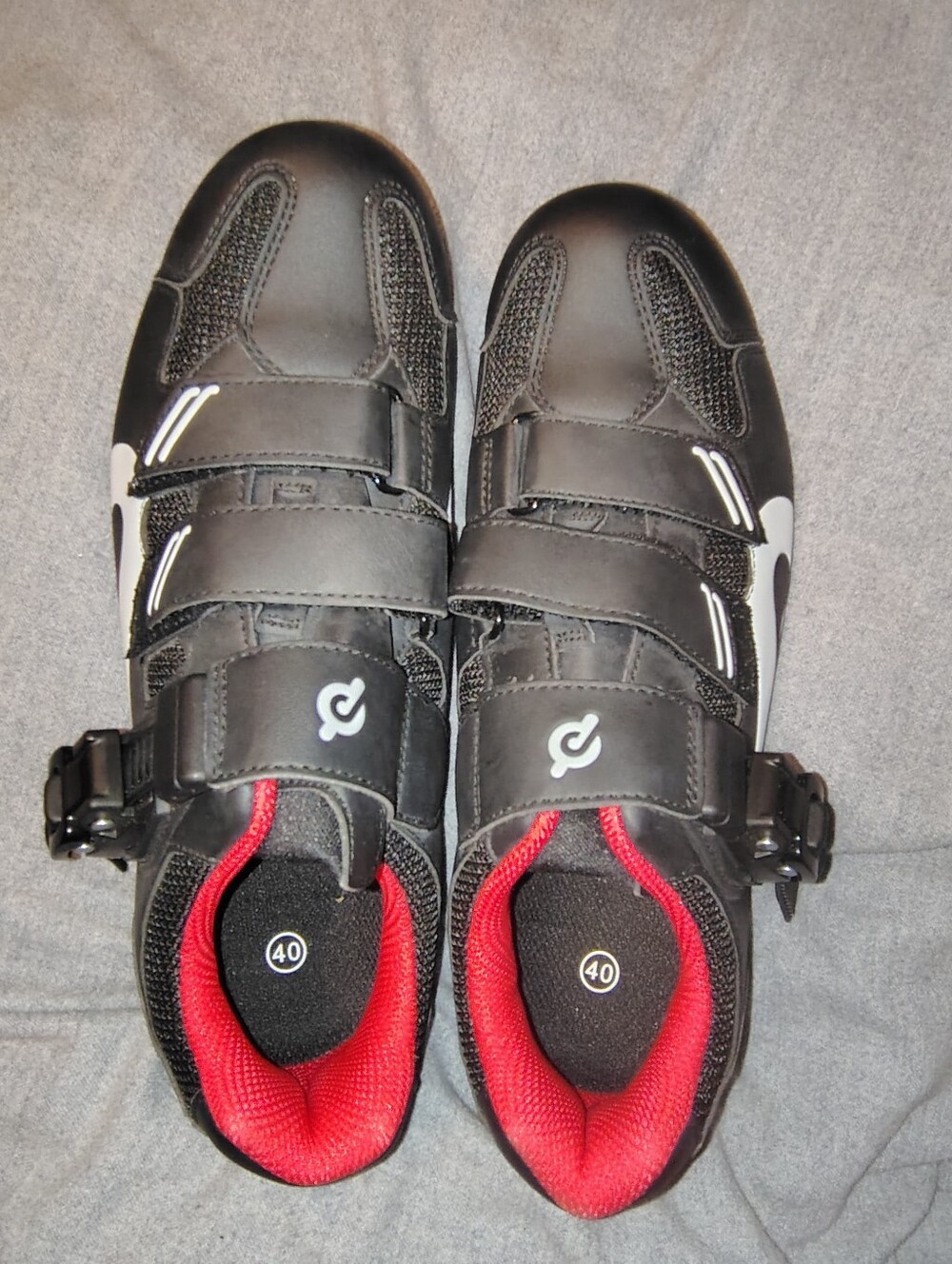 Peloton Women's Size 40 (9.5) Black/Red/White